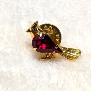 Vintage AVON Cardinal Bird Tac Lapel Pin